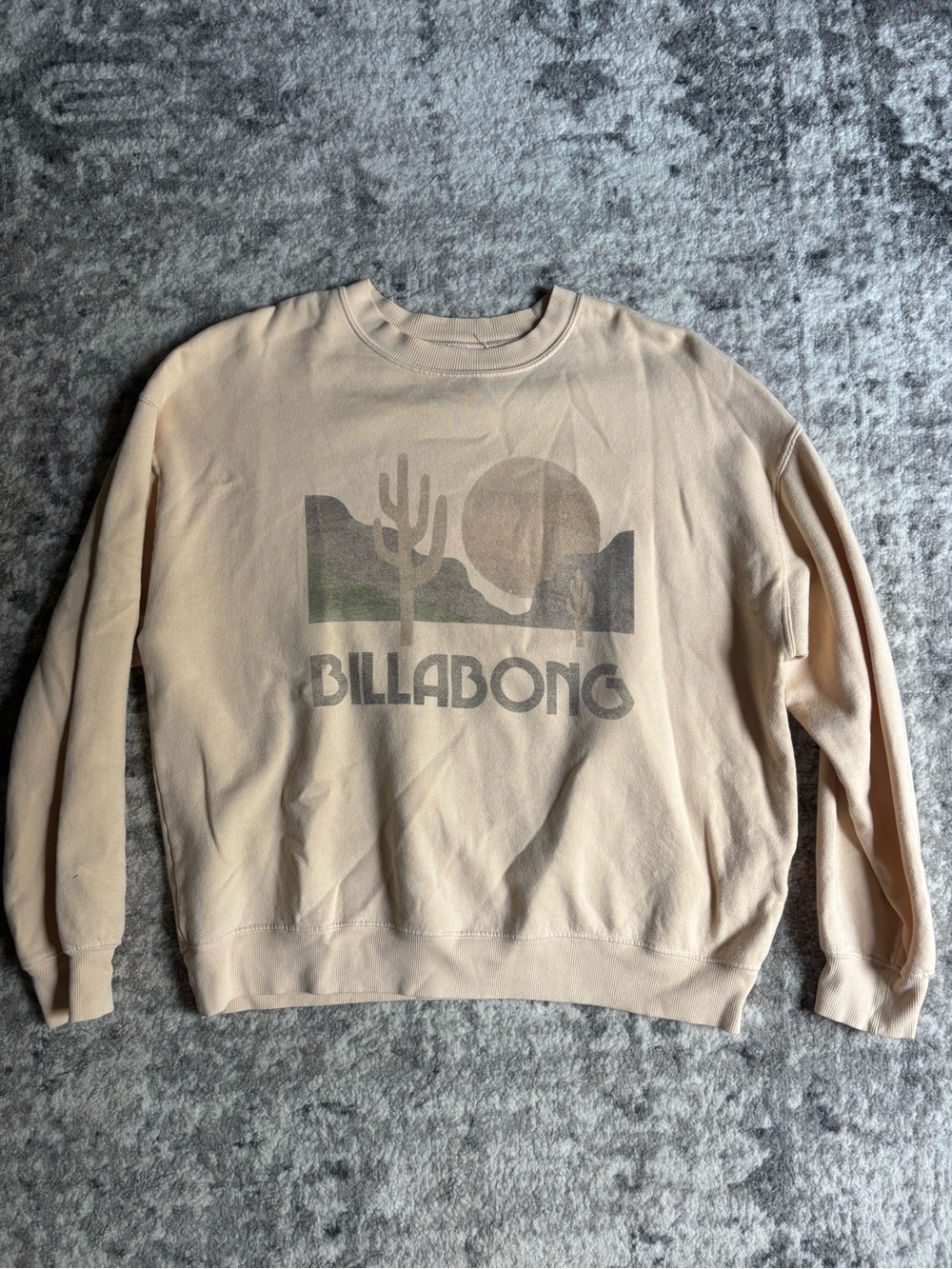 Billabong Beige Desert Graphic Crew Sweatshirt